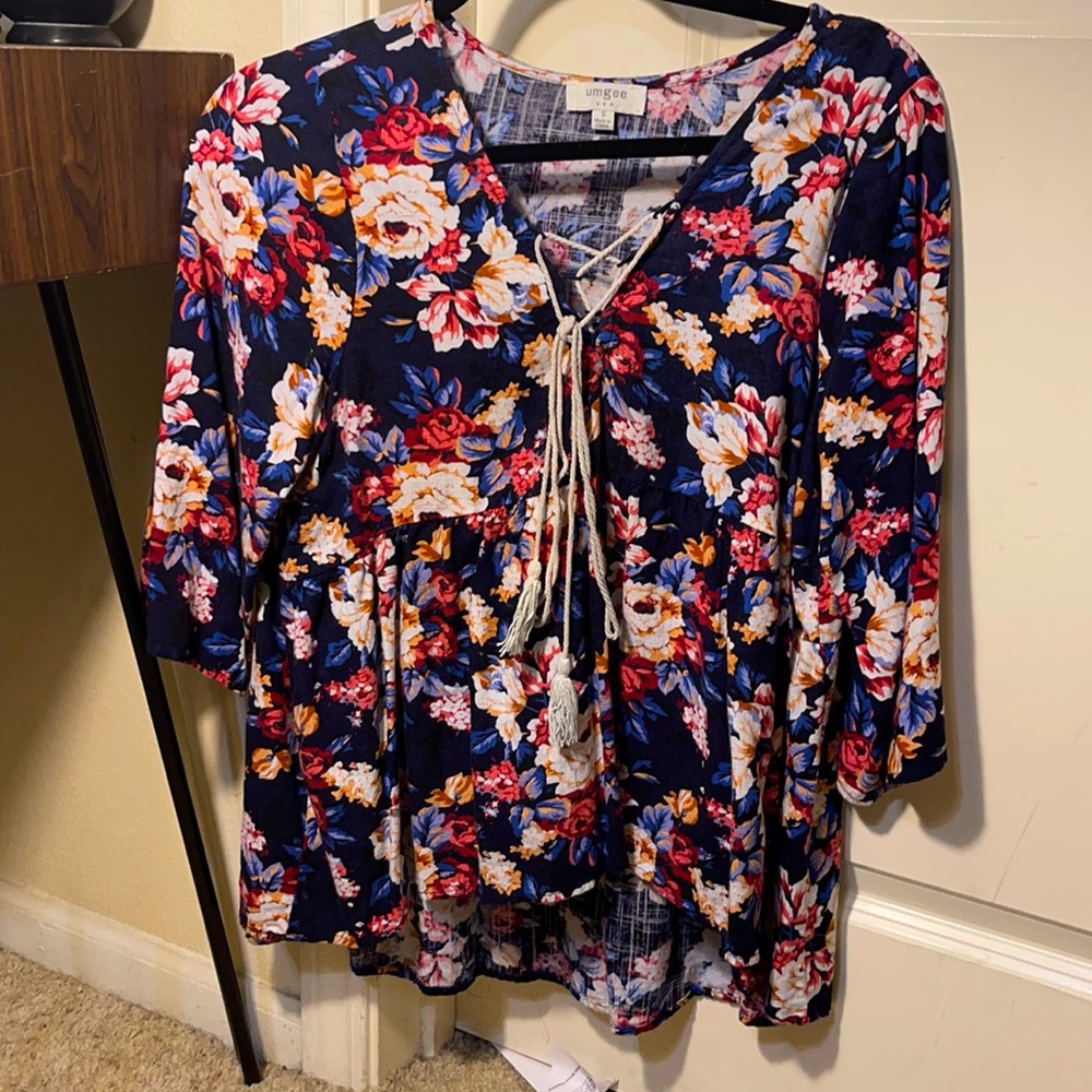 Umgee size small women's boutique babydoll top